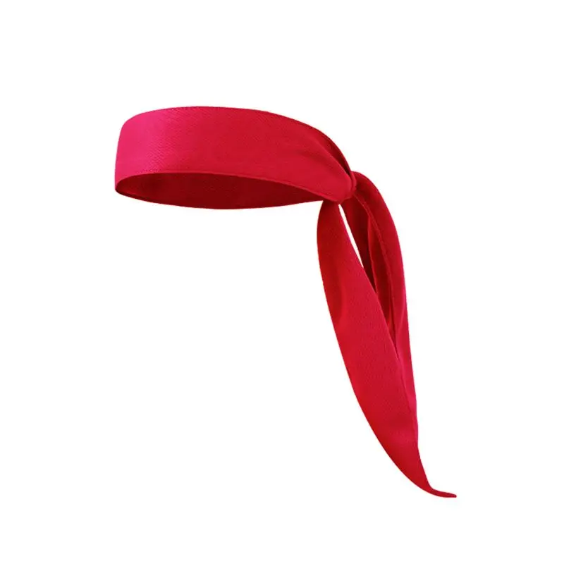 Эластичный Спортивный Напульсник для бега, тенниса, фитнеса, Влагоотводящая повязка на голову, повязка на голову из спандекса/лайкры 110*6 см - Цвет: Красный