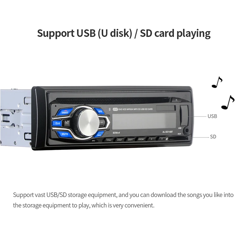 Новое прибытие автомобилей Радио 12 В cd mp3 плеер audio dvd bluetooth ответ повесить телефон