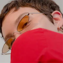 Винтаж Панк металлический каркас красный крошечные для мужчин женщин Овальные Солнцезащитные очки для роскошные Ретро Круглый Тощий малы
