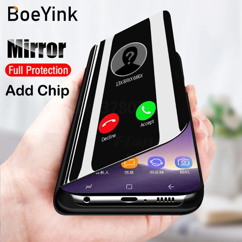 Чехол-подставка с умным чипом BoeYink для samsung Galaxy Note 9, 8, 5, S9 Plus, S8, S7 Edge, S6 Edge, S8, S9 Plus, прозрачный чехол