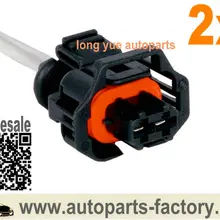 Длинный Юэ 2 шт Универсальный Разъем Pigtail Подходит Датчик температуры заряда воздуха/генератор/датчик температуры охлаждающей жидкости двигателя 6"