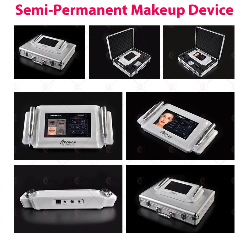 Высокое качество Перманентный макияж машина цифровой Artmex V8 сенсорный комплект тату-машинки бровей губ Вращающаяся ручка МТС Системы наконечник для тату-машинок