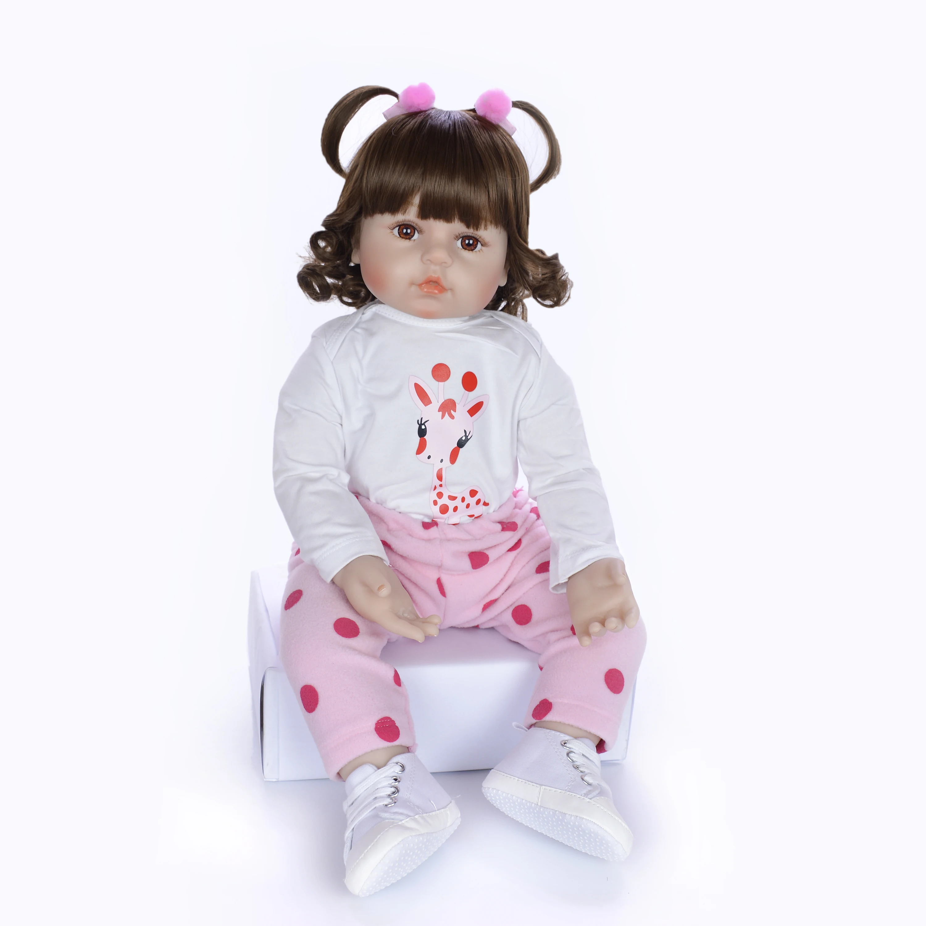 KEIUMI 24 ''локоны Reborn силиконовые детские куклы реалистичные Menina Boneca Мягкая кукла