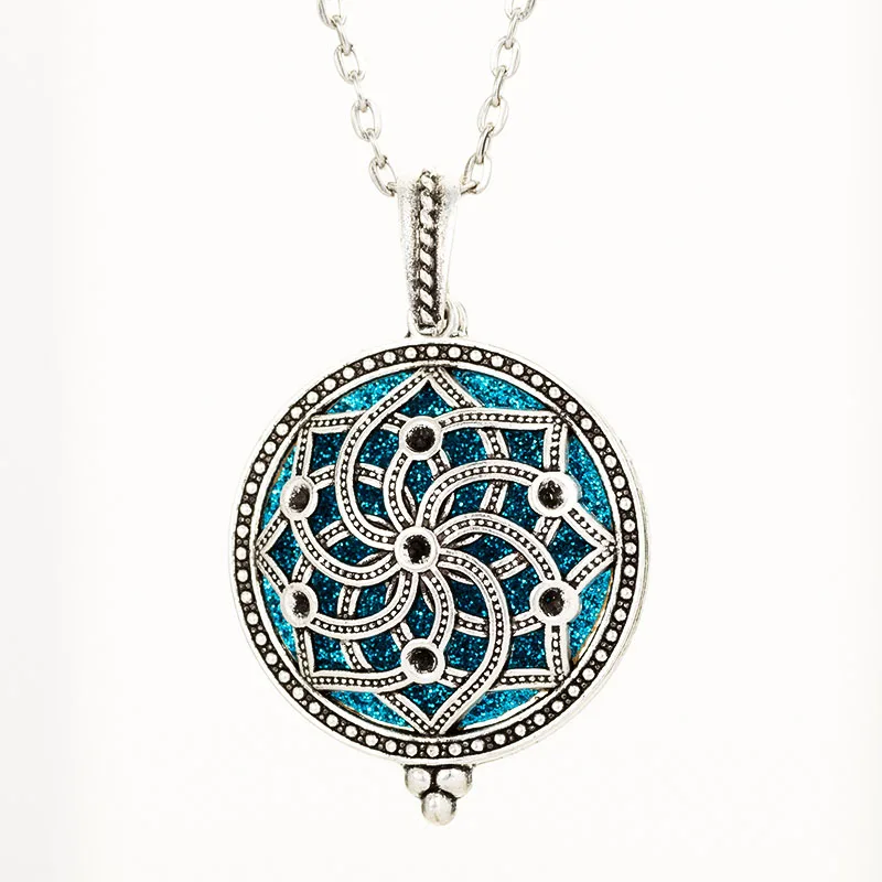 

Aroma Diffuser Necklace Open Antique Vintage Lockets Pendant Perfume Essential Oil Aromatherapy Locket Necklace HJ66
