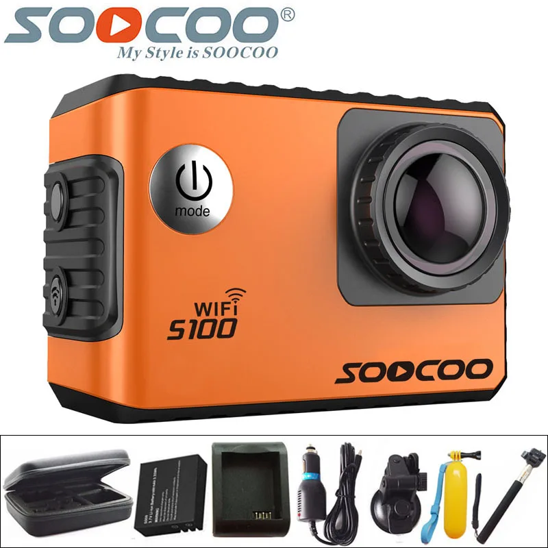 SOOCOO S100 Action Camera 4K WiFi Sports DV Full HD 1080P Gyro 30m Waterproof Diving Mini Camcorder 2.0 inch Sport Cam NTK96660