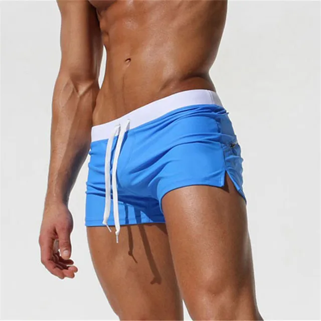 US $5.84 2019 Summer Swimwear Men Swimsuit Maillot De Bain Boy Swim Suits Boxer Shorts Swim Trunks Swimming 