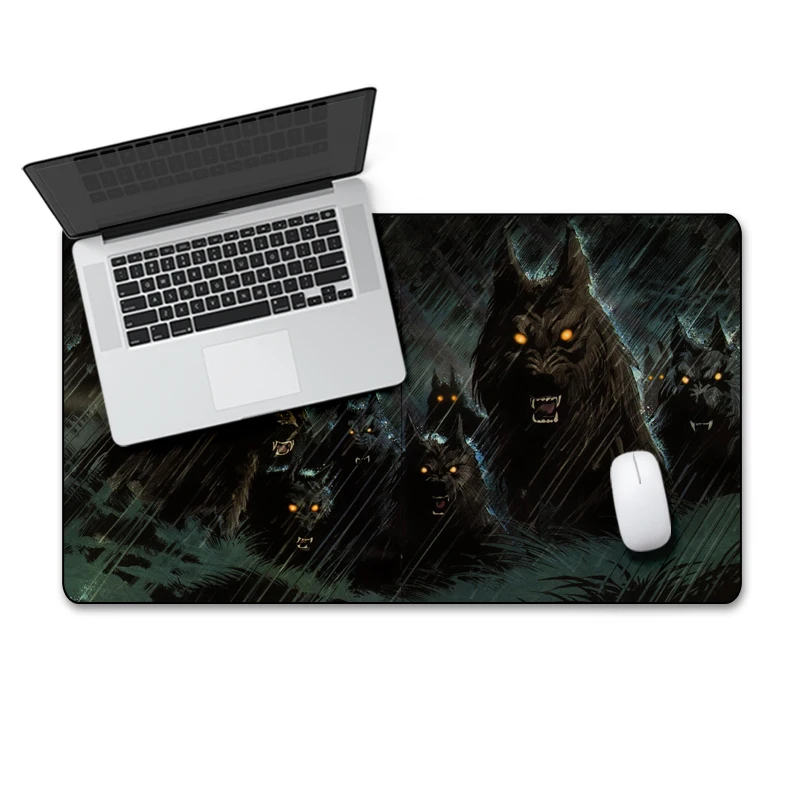 FFFAS 70X40cm коврик для мыши животное волк HD печать большой игровой матрас точность