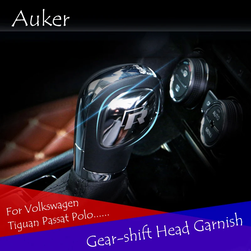 Stainless Steel Car Gear Knob Side Decoration Trim Garnish Car-Covers For VW TIGUAN TOURAN GOLF POLO Beetle 2017 2018 2019