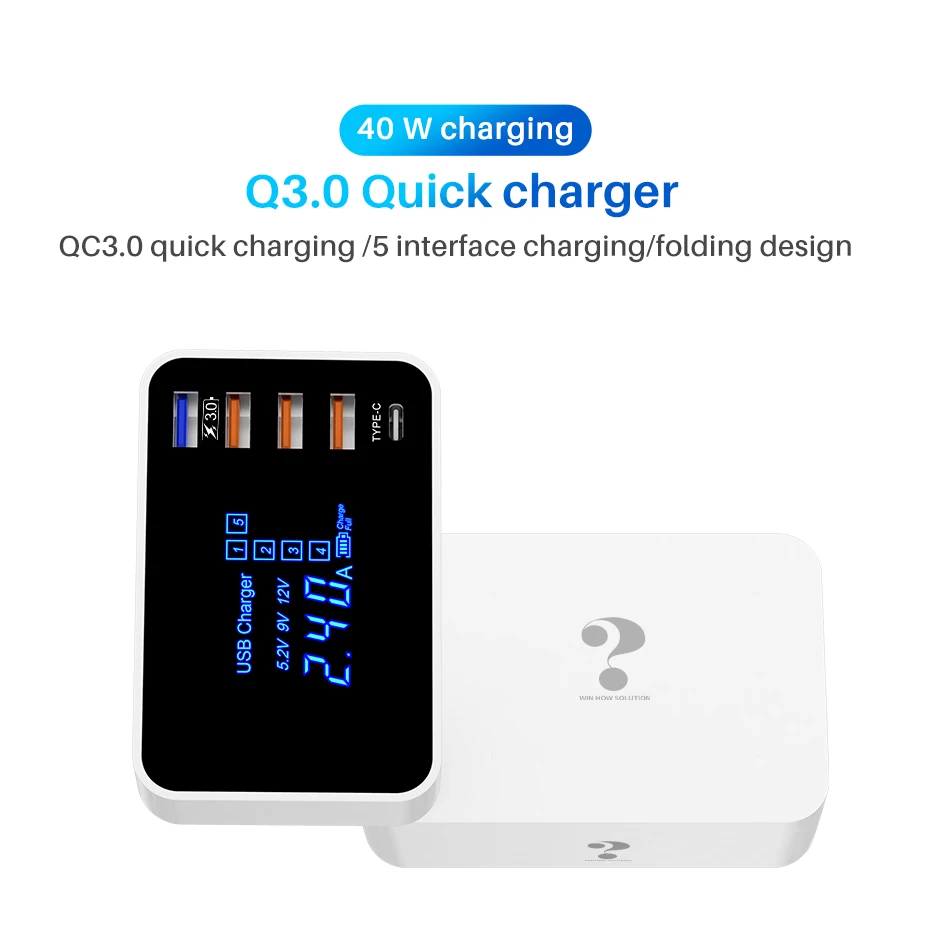 Зарядное устройство quick charge 3,0 для iphone x 7 Xiaomi samsung s10 9 настенный адаптер Быстрая зарядка многопортовый USB зарядное устройство концентратор розетка питания