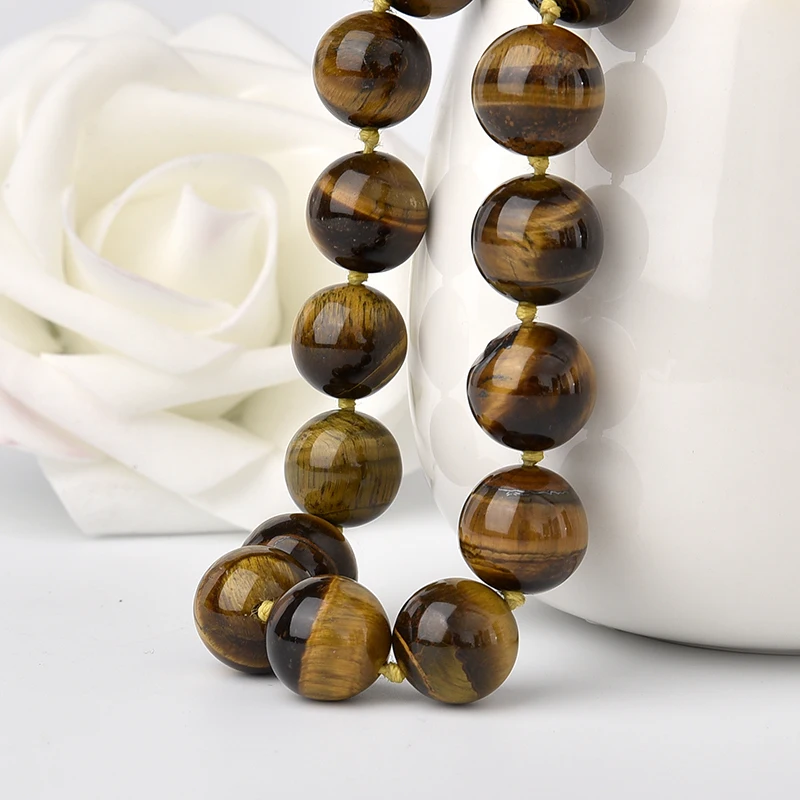 

Brown beads with dark stripes and free Tiger eyes Stone Necklace ,Fashion charming women jewelry wholesale.