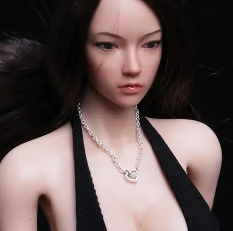 Цепочка на шею в масштабе 1:6 Женская фигурка героя золотое ожерелье виде