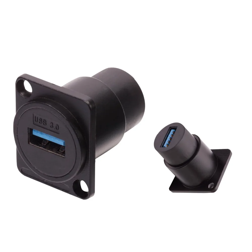 High quality 10pcs/lot USB3.0 Chassis Panel Mount Network USB3.0 socket