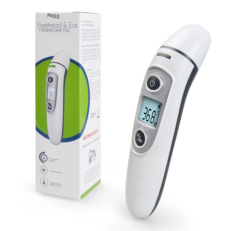 ELERA цифровой инфракрасный термометр с ЖК-дисплеем для малышей, детей, лоб, ухо, Бесконтактный, для взрослых, измерение температуры, термометр, забота о здоровье, TH550 - Цвет: grey TH550