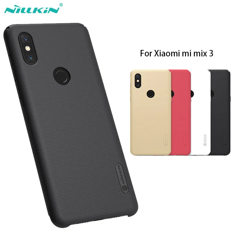 

Xiaomi Mi Mix 3 Case Casing Nillkin Frosted Shield PC Hard Back Cover Case for xiaomi mi mix 3 mix3 case 6.39''