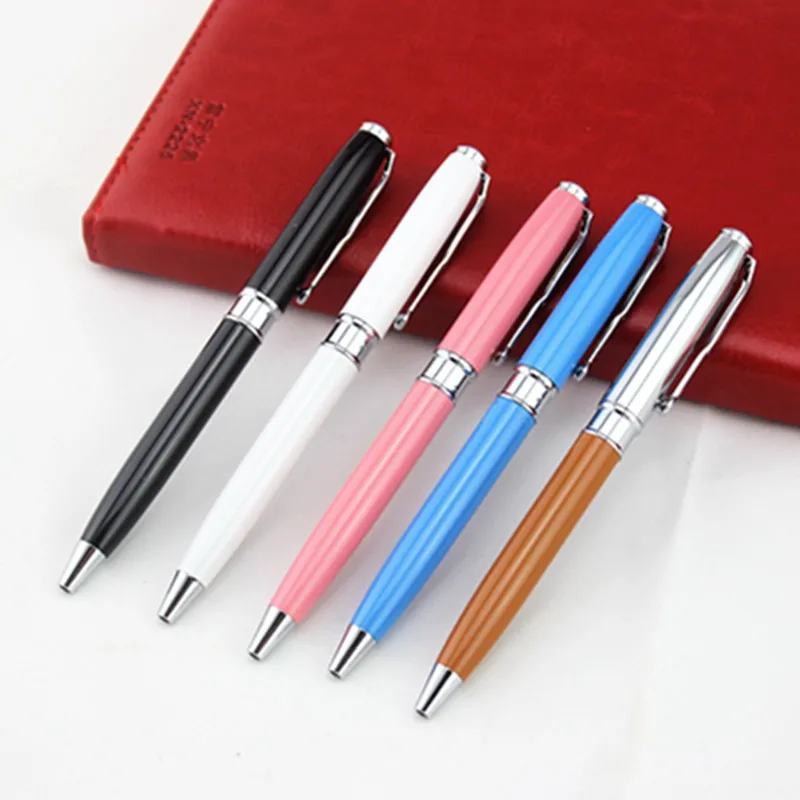 

1Pcs 0.5mm black ink color ballpoint pen Luxury Metal Design office Ball pens Stationery School supplies Canetas escolar 2001
