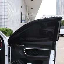 2 шт., автомобильная УФ-защита, солнцезащитный козырек для автомобиля, занавеска для окна автомобиля, солнцезащитный козырек для бокового окна, сетка, солнцезащитный козырек, летняя Защитная оконная пленка