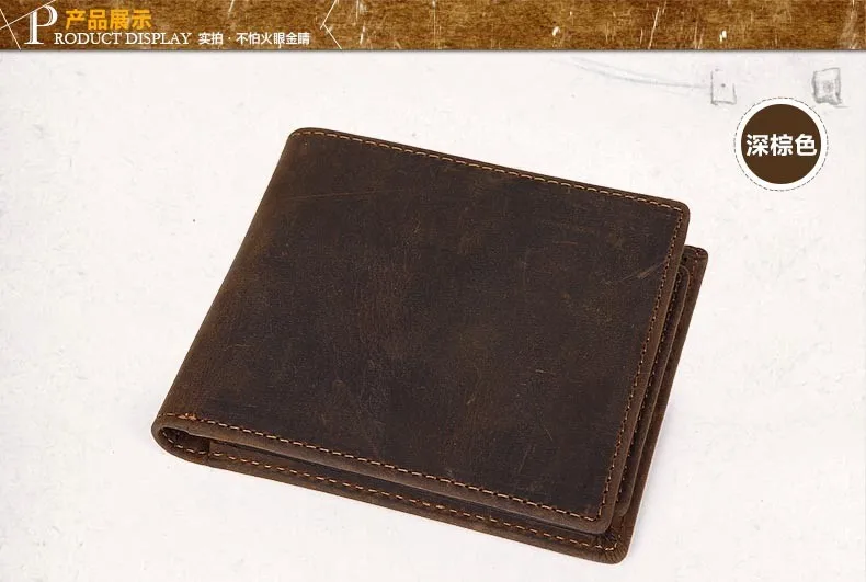 Мужской кошелек TIDING, отделение для денег Мужская сумка из кожи, брендовые сумки-Съемный чехол для карты коричневый короткий кошелек 4043