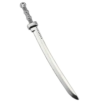 

2pcs 107x10mm Long Sword Katana Pendant Charm Jewelry Accessories Antique Bronze Silver Color Katana Charm Charm Katana