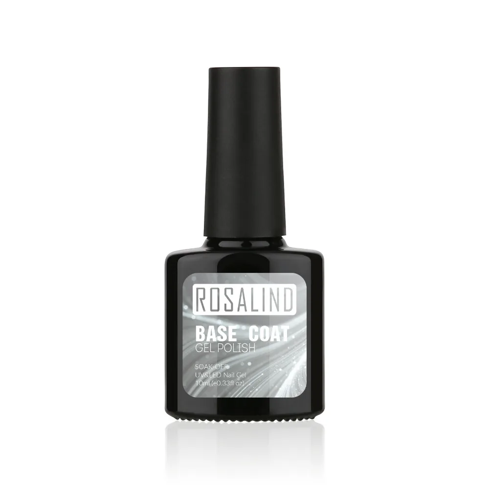 Rosalind 10ML Top Coat Base Coat Gel Nail Polish Black Bottle Gel Nail Art UV LED Soak-Off multi-use Top Base TSLM2