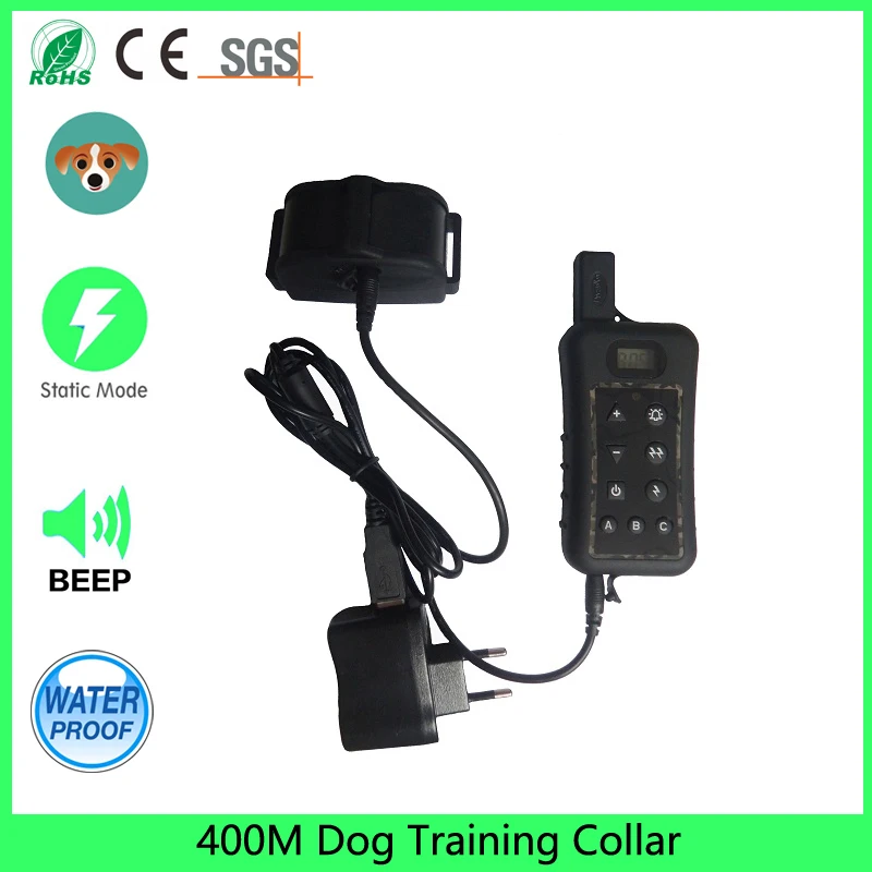 

2017 Promotion Rushed Agility Equipment Beeper 400 Meter Rechargeable Waterproof Hunting Remote Dog Training Collar