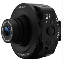 Mini Selfie Lens-style Wifi Digital Camera Camcorder Full HD 1080P 30fps 20MP 4X digital zoom 5X Optical Zoom Camera