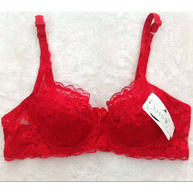 Spring summer Plus Size sexy Bra for Women Seamless Lingerie Lace Bra Ultra thin pad 32 34 36 38 40 B C big cup bra 4