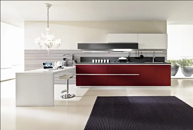 Бесплатный дизайн заказной 2pac кухонный шкафчик лакированный кухонная мебель Лидер продаж модульная кухня