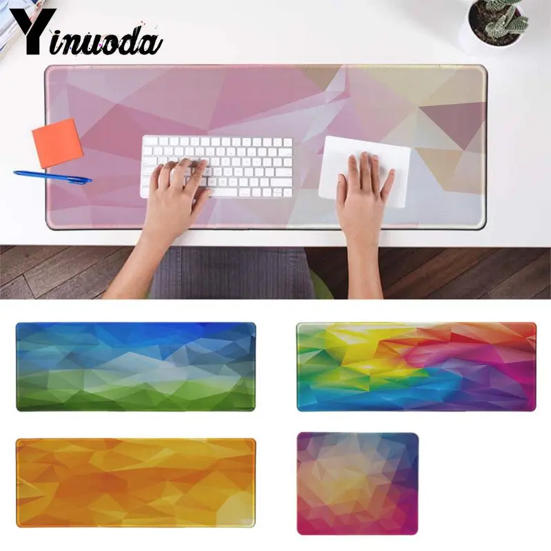 

Yinuoda Kaleidoscope Geometry Colorful Office Mice Gamer Soft Mouse Pad lock edge Computer Laptop gaming Mouse Pad Table Mat