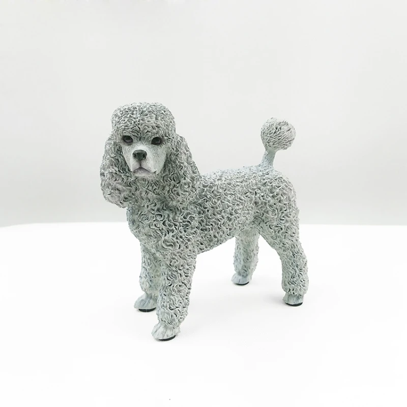 

decorative poodle resin crafts matching with soldiers lovely artificial crafts model toys gift fan bull dog