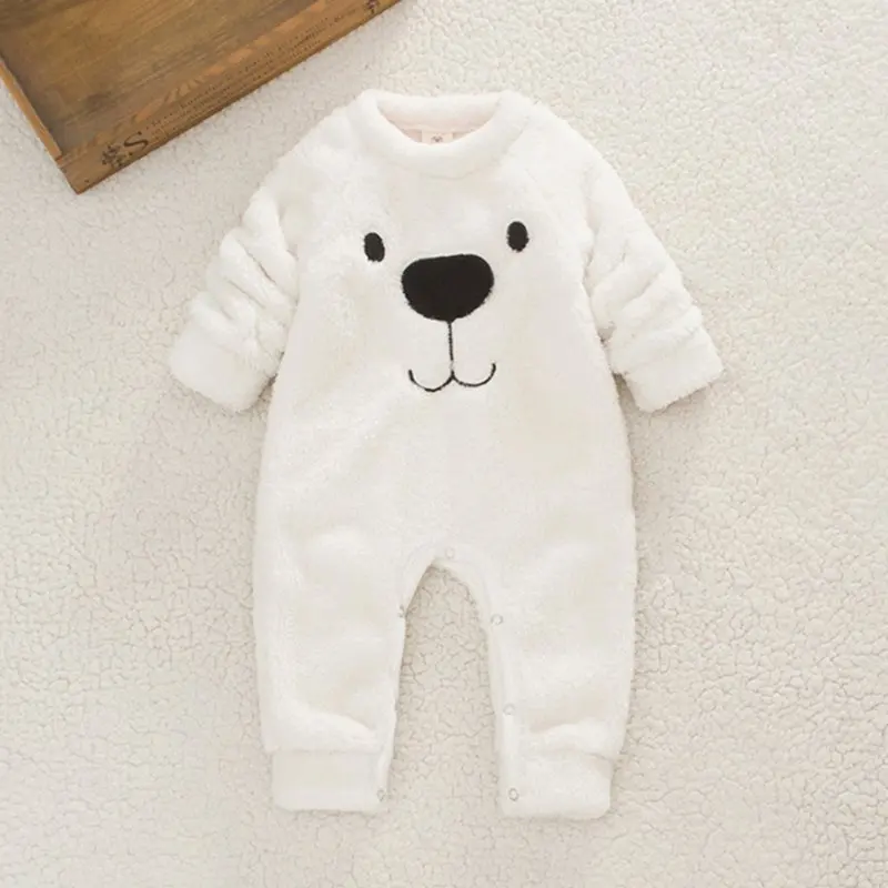

WEIXINBUYBaby Rompers Winter Flannel Plush Panda Jumpsuit Newborn Baby Boy Girl Clothes Body Bebe Clothing Rompers