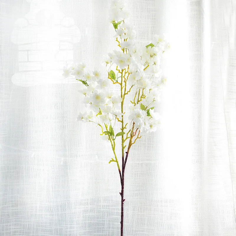 NEW  Artificial sakura cherry blossom  Oriental cherry Decoration Wedding hotel room party accessory High quality Silk Flowers (1)