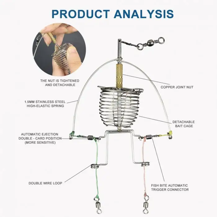 Автоматическая рыболовная снасть, многофункциональная снасть, двойной крючок, рыболовная пусковая установка, ленивая сигнализация, WHShopping