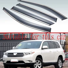 Для Toyota HIGHLANDER 2008 2009 2010 2011 2012 2013 Пластик внешний козырек вентиляционные шторы окна Защита от солнца Дождь гвардии дефлектор