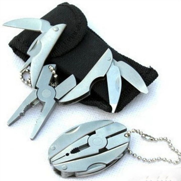 50 pcs/lot Portable Multifunction Folding Plier,Stainless Steel Knife