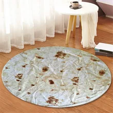 Ковер для пола, комфортный ковер с геометрическим рисунком буррито, круглый ковер для ванной, 120 см, Tapete Cozinha