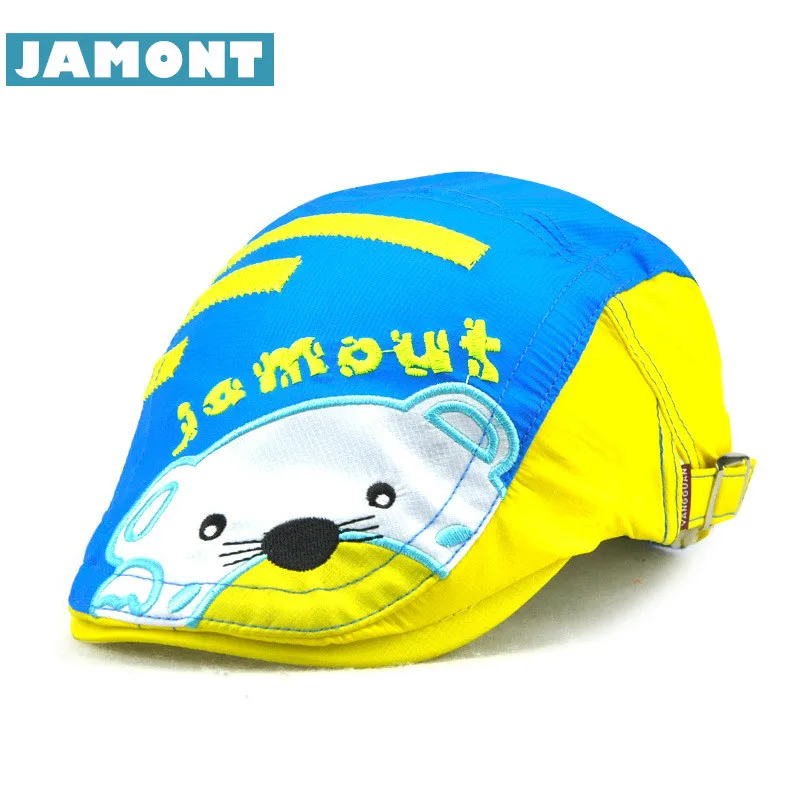 

[JAMONT] Kids Cap Summer Visor Boy Girl Sun Hat Cartoon Beret Hat Children Flat Caps 2-6y Casquette Gorras Quick Drying