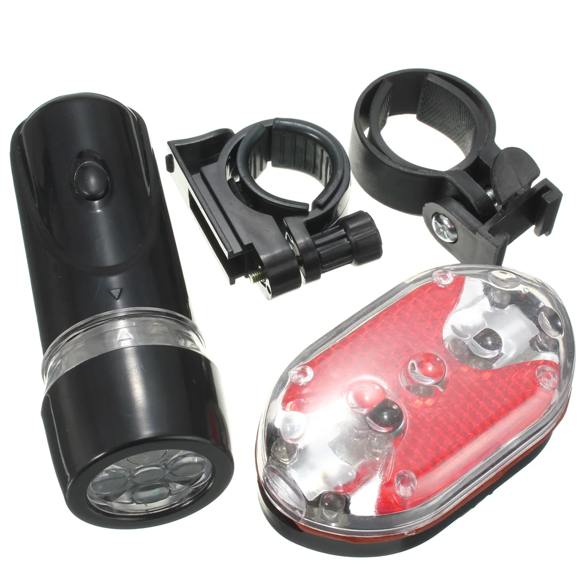 Bicycle Light Bike Torch Lamp Waterproof 5 LED Front Headlight 9 LED Rear Tail Light Cycling