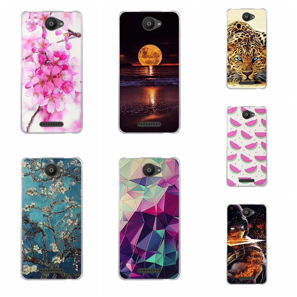 Coque For BQ Aquaris U Phone Case Slim Silicone Back Flower Painted Frame Fundas Protective 5.0&quot Cover | Мобильные телефоны и