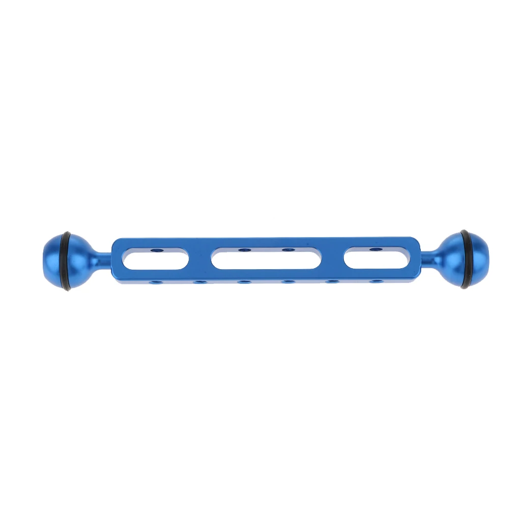 8' Aluminum Dual Ball Joint Extension Arm for Diving Underwater Camera Blue