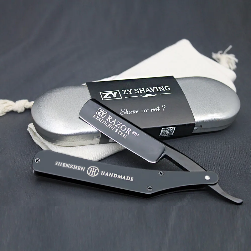 ZY Straight Shaving Razor Men Folding Knife Barber Shave Beard