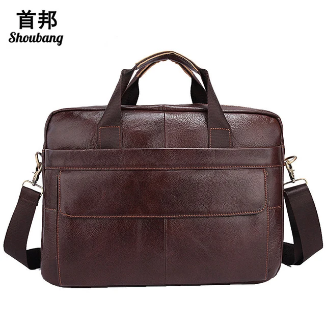 Genuine Leather Bag Men Messenger Bags Casual Italian Handbags Genuine Leather Bag Men Messenger Bags Casual Italian Handbags Handle Crossbody Laptop Briefcase Luxury