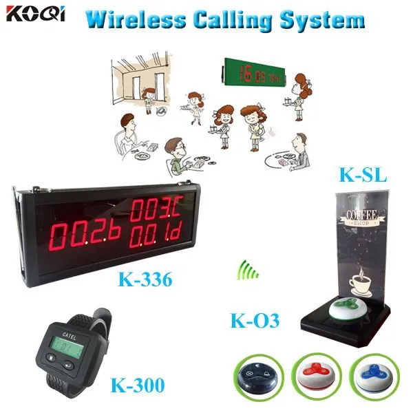 wireless waiter calling system with menu holder 