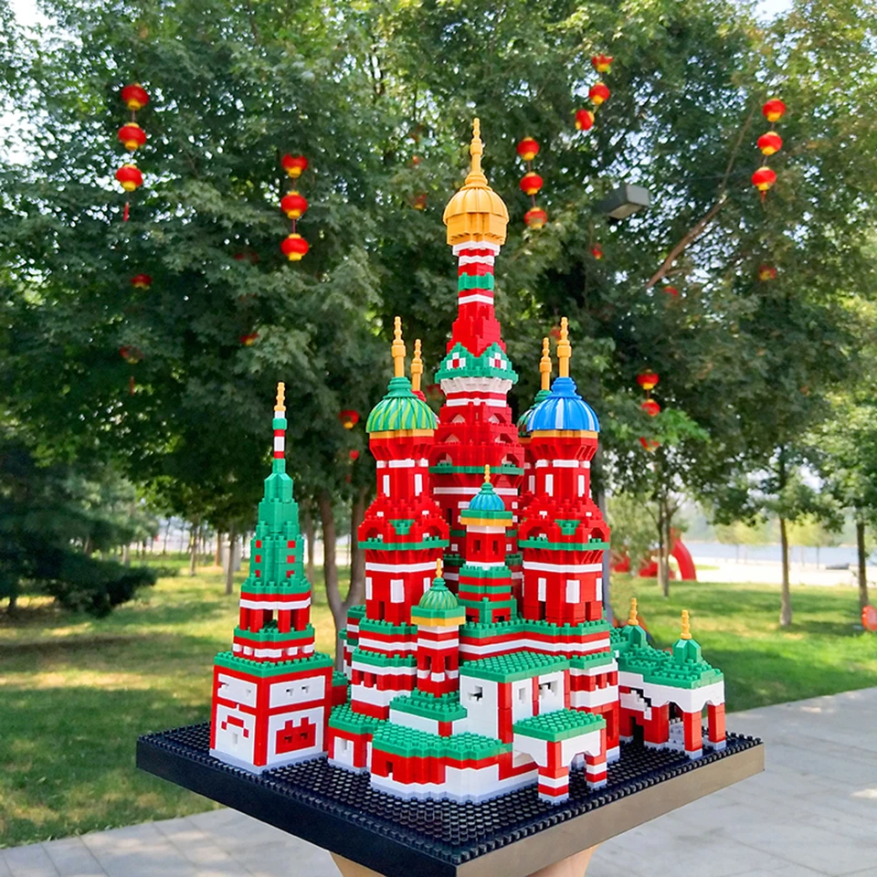 Здания строительный блок Биг Бен тадж махал архитектура 3D модель игрушки кирпич