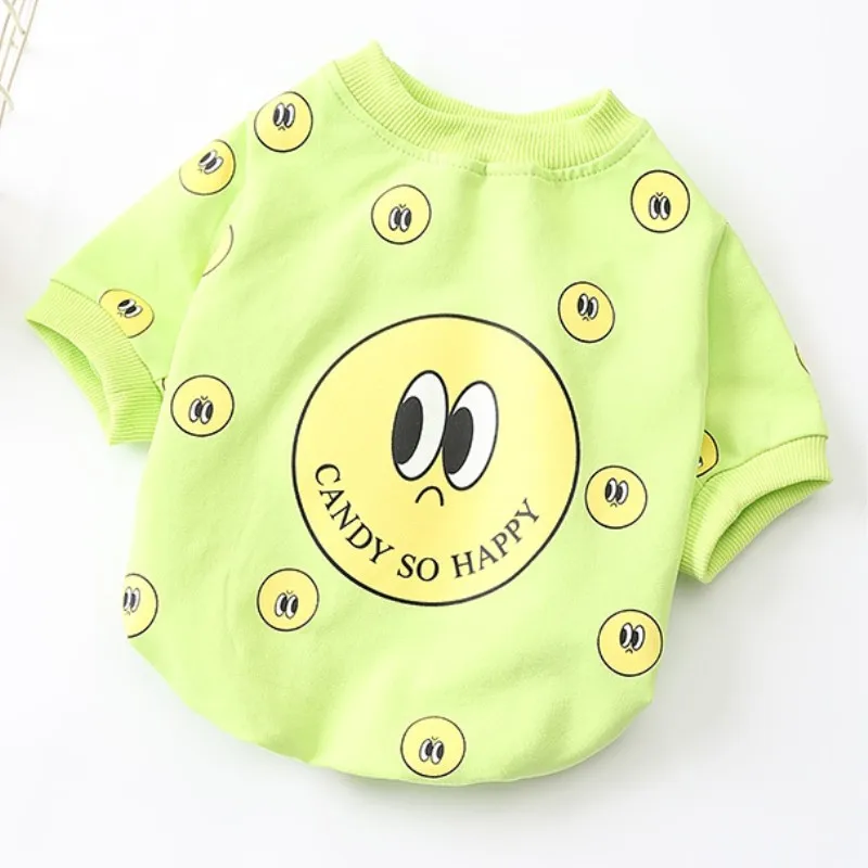 Pets Products Dogs Cats Spring Summer Fashion Cute Smile Clothes Puppy Hoodies | Дом и сад