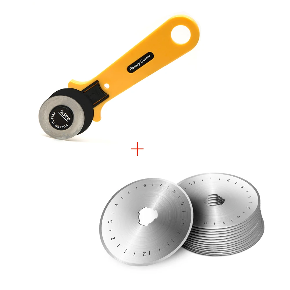 10pcs 28mm 45mm Rotary Cutter Blades Fabric Leather Craft Steel
