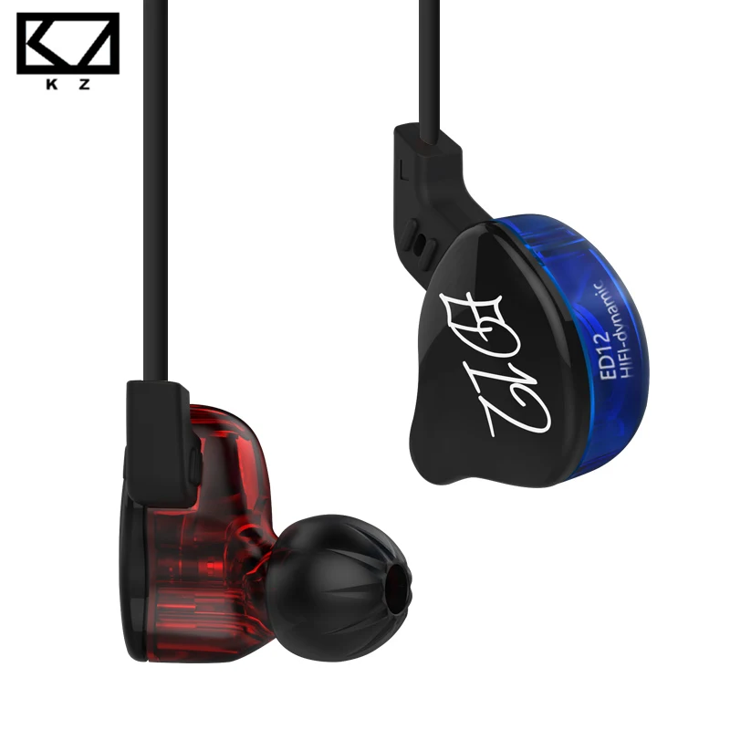 

KZ ED12 Custom Style Earphone Detachable Cable In Ear Audio Monitors Noise Isolating HiFi Music Sports Earbuds With Microphone