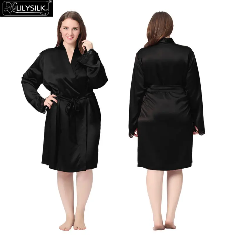 1000-black-22-momme-lacey-cuff-short-silk-robe-plus-size-01