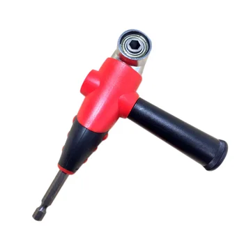 

1/4 inch Magnetic Angle Bit Driver Adapter Screwdriver Adjustable Thumb Flange Off-Set Power Head Power Drill + Phillips Bits