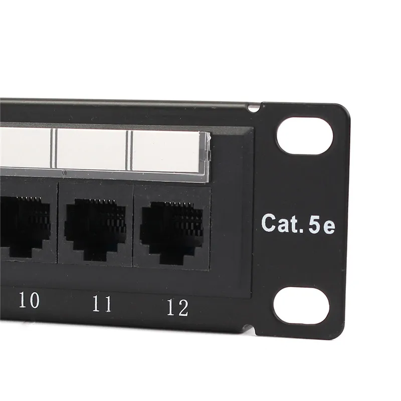 12 портов Cat6/Cat5e RJ45 патч-панель UTP Ethernet LAN сетевой адаптер стойка кабель настенный кронштейн разъем стойка инструмент