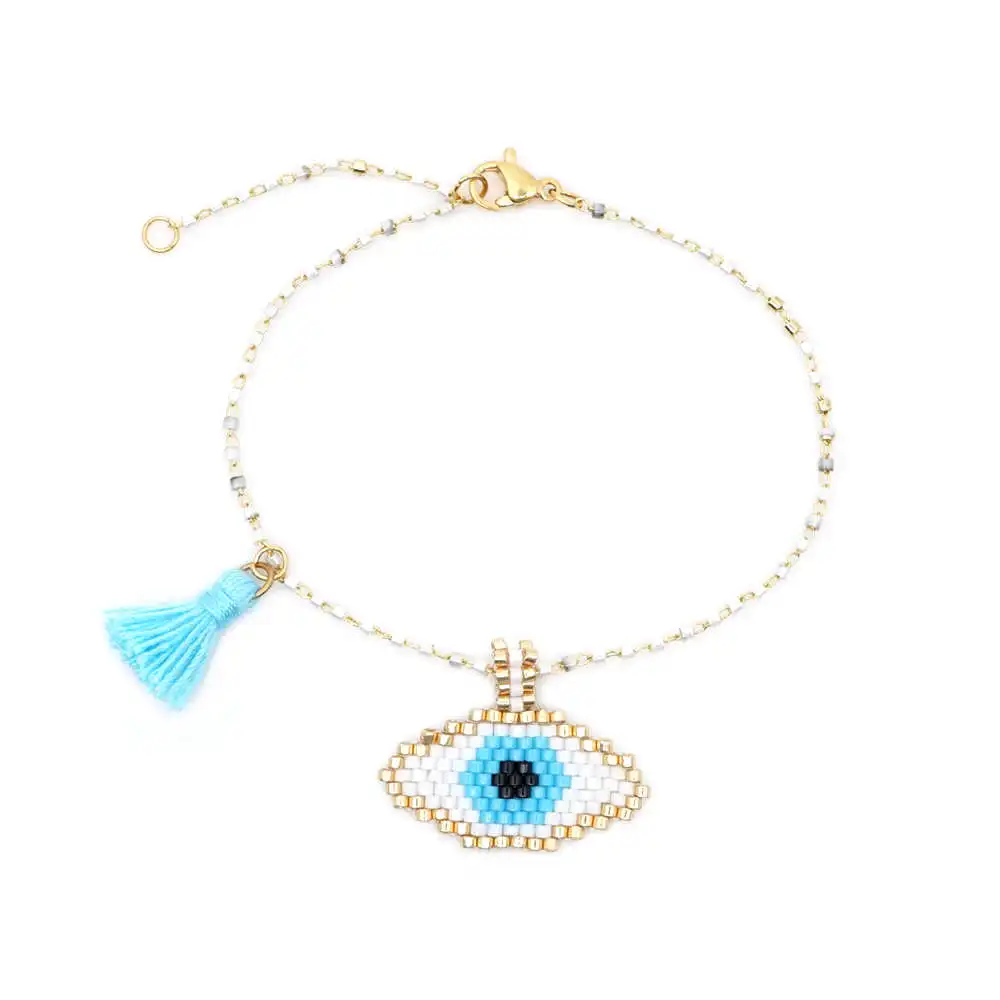 Go2boho Perles MIYUKI, женский браслет, на удачу, турецкий, золотой, сглаза, браслет, новинка, ювелирные изделия, Миюки, цепочка, Pulseiras, подарок ручной работы